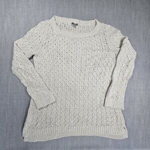 Talbots Women's‎ Beige Sweater Long Sleeve Open Knit Size Small